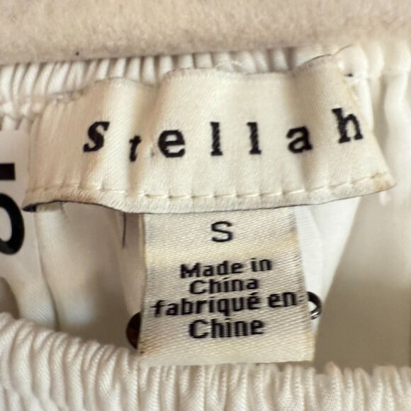 Stellah Anthropologie Off-Shoulder Pom Pom Beaded Embroidered Mini Dress Small - Picture 6 of 10